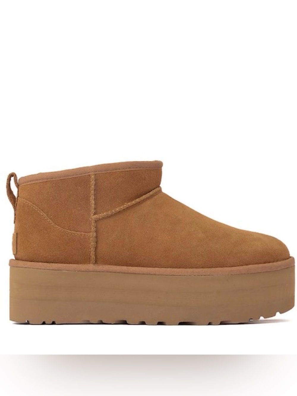 UGG Women's Chestnut Platform Suede Slip-On size 8